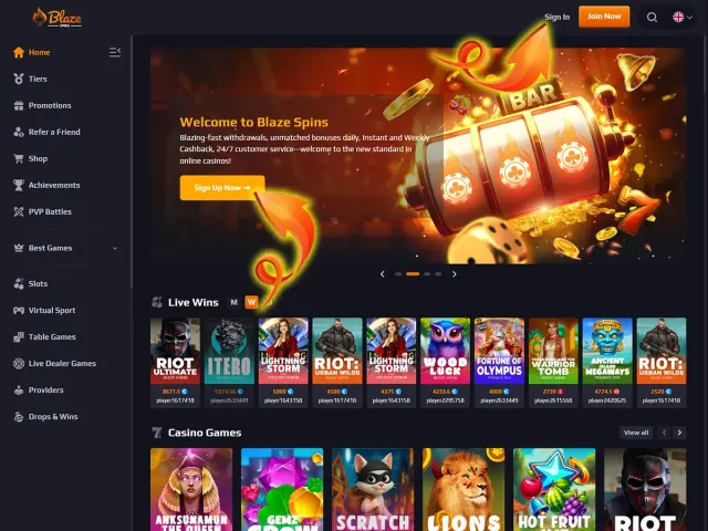 Blazespins Screen 1